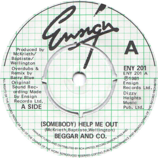 Beggar & Co. : (Somebody) Help Me Out (7", Single, Kno)