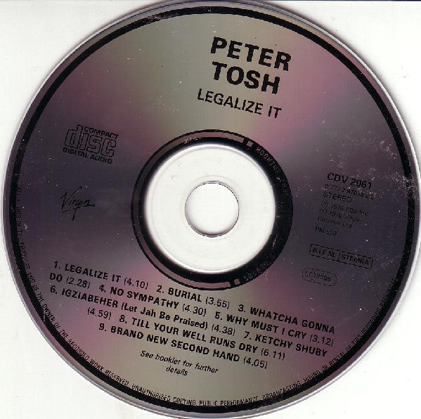 Peter Tosh : Legalize It (CD, Album, RE)