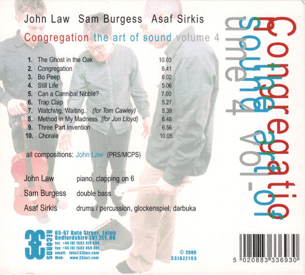 John Law, Sam Burgess, Asaf Sirkis : Congregation (The Art Of Sound Volume 4) (CD, Album)