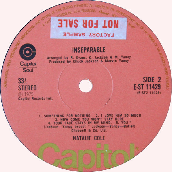 Natalie Cole : Inseparable (LP, Album)