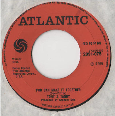 Tony Head & Sharon Tandy : Two Can Make It Together (7", Single, RE)