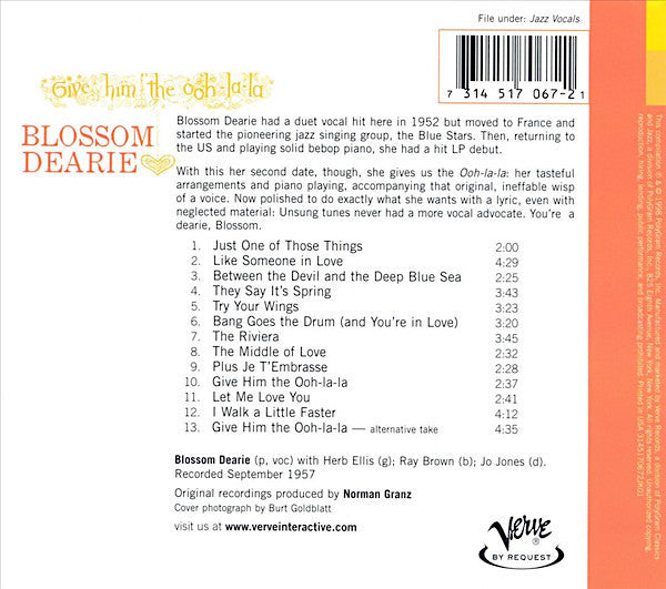 Blossom Dearie : Give Him The Ooh-La-La (CD, Album, RE, RM, Dig)