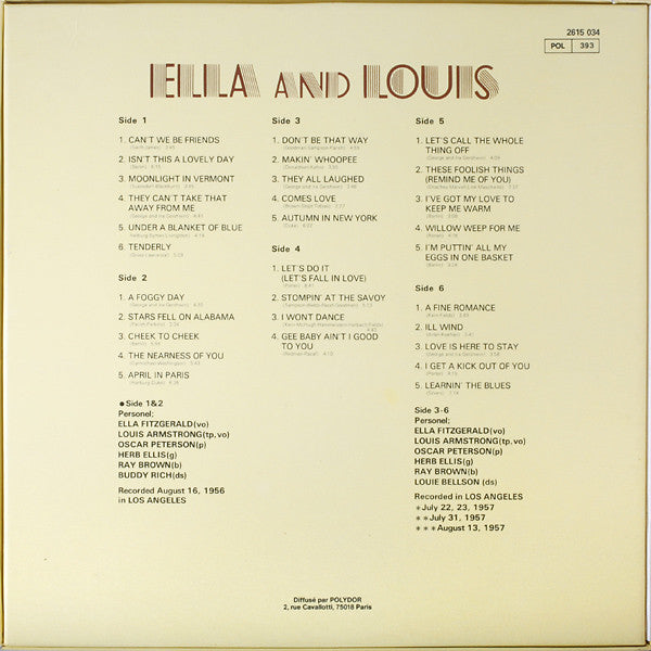 Ella Fitzgerald And Louis Armstrong : Ella And Louis (3xLP, Comp + Box)