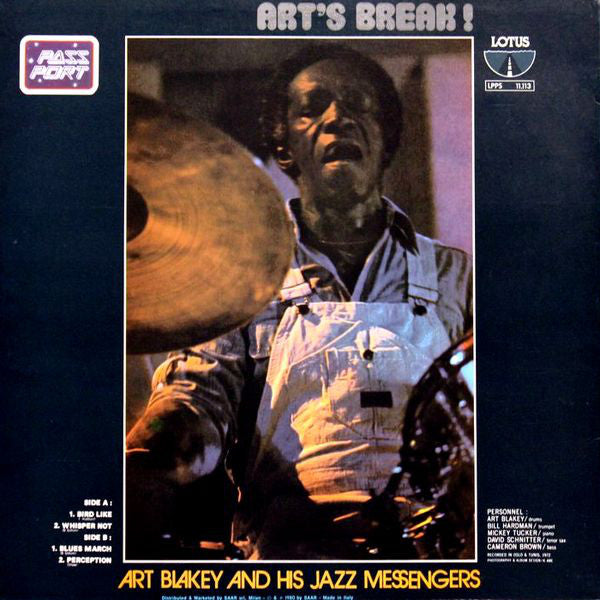 Art Blakey And His Jazz Messengers* : Art's Break! (LP, Album, RE)