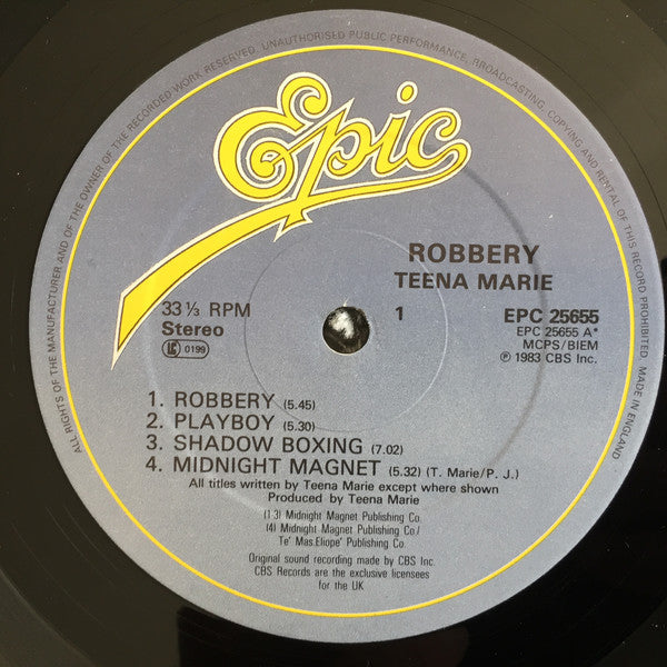 Teena Marie : Robbery (LP, Album)