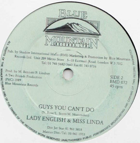 Brian & Tony Gold & Bunny General / Lady English & Miss Linda : Girls You Can't Do / Guys You Can't Do (12")
