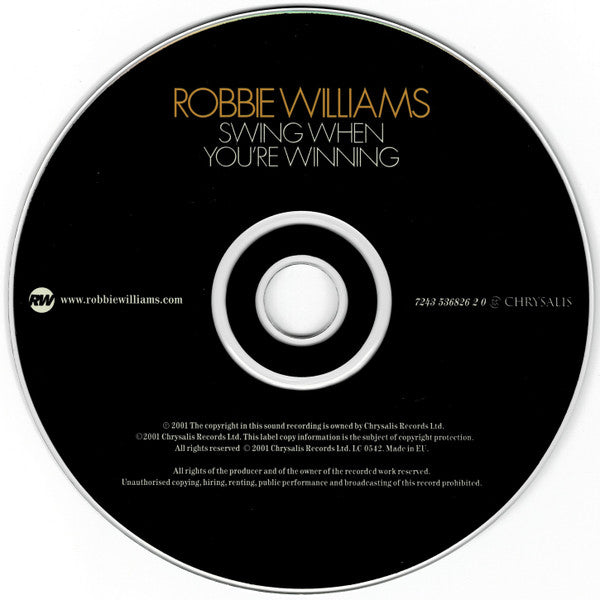 Robbie Williams : Swing When You're Winning (CD, Album, EMI)