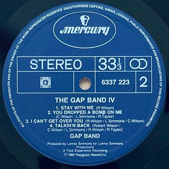 The Gap Band : Gap Band IV (LP, Album)