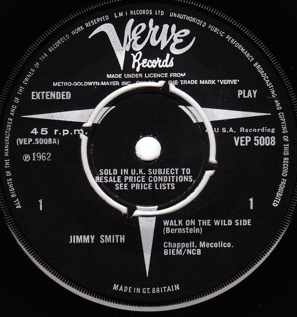 Jimmy Smith : Plays "Walk On The Wild Side" And "The Preacher" (7", EP)