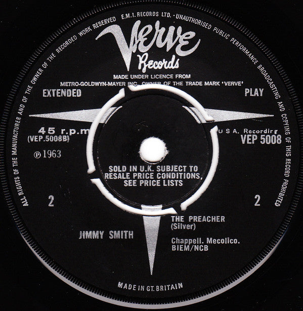 Jimmy Smith : Plays "Walk On The Wild Side" And "The Preacher" (7", EP)