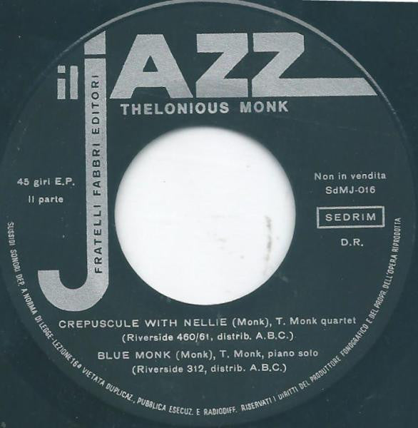 Thelonious Monk : Thelonious Monk (7", EP)