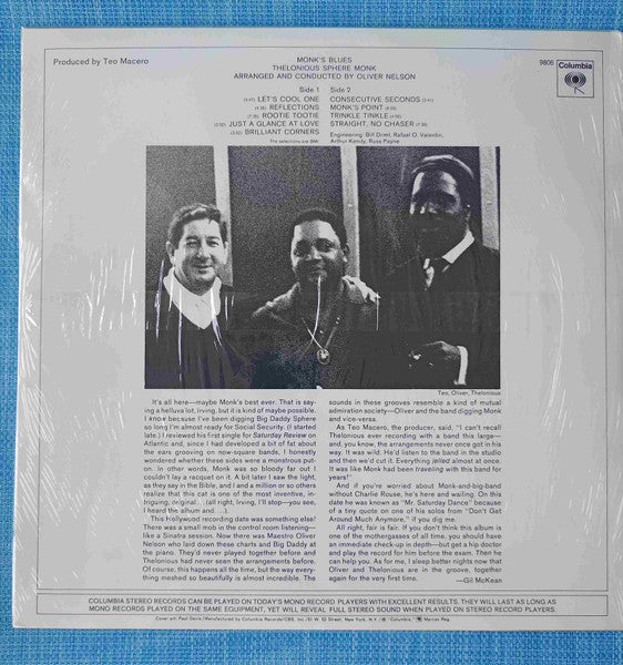 Thelonious Monk : Monk's Blues (LP, Album, Ltd, RE, 180)
