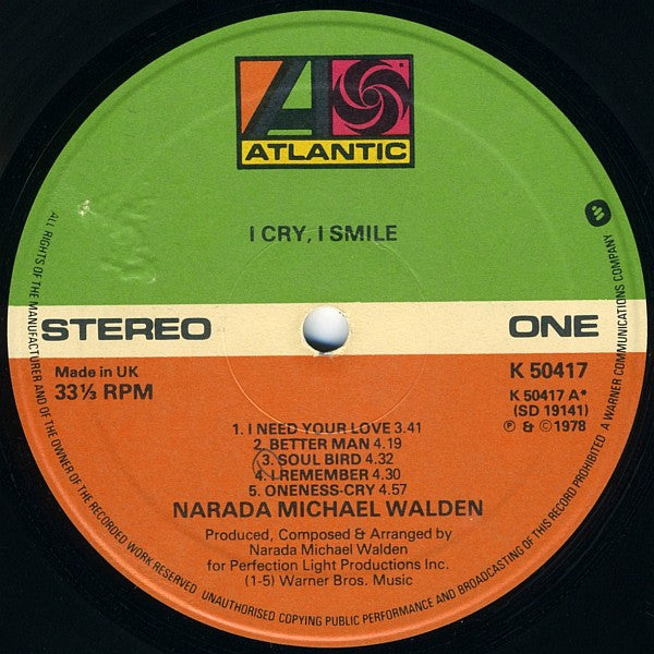 Narada Michael Walden : I Cry, I Smile (LP, Album)