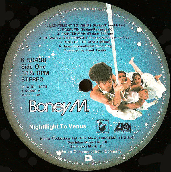 Boney M. : Nightflight To Venus (LP, Album, Pic)