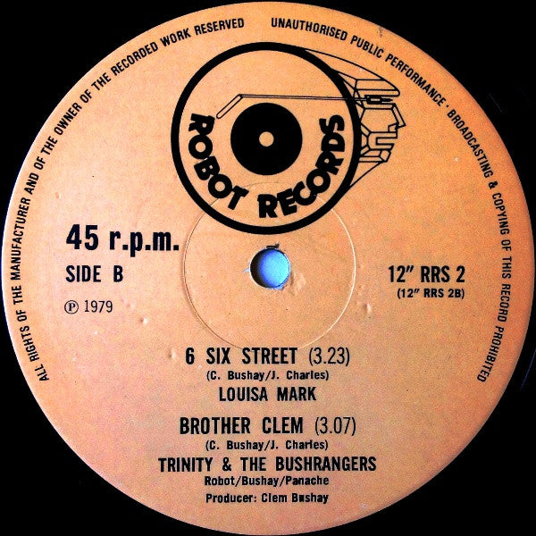 Louisa Mark And Bushrangers : 6 Six Street (12", Single)