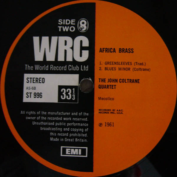 The John Coltrane Quartet : Africa Brass (LP, Album, RE)