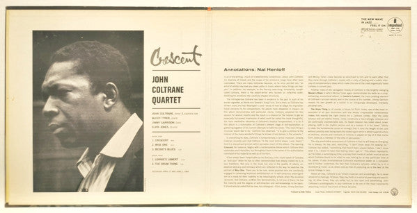 The John Coltrane Quartet : Crescent (LP, Album, RE)