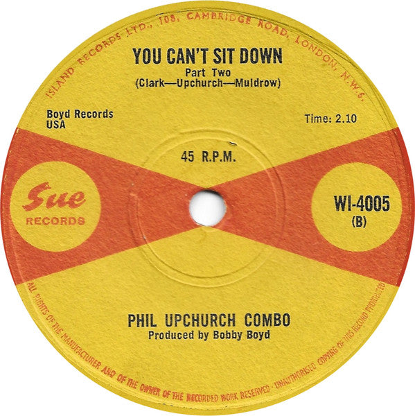 Phil Upchurch Combo : You Can't Sit Down (7", Single, RE, Sol)