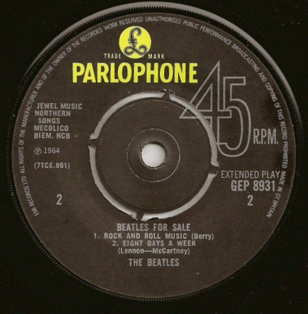 The Beatles : Beatles For Sale (7", EP, Mono, RE)