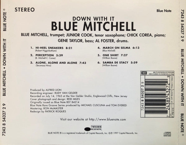 Blue Mitchell : Down With It (CD, Album, RE)