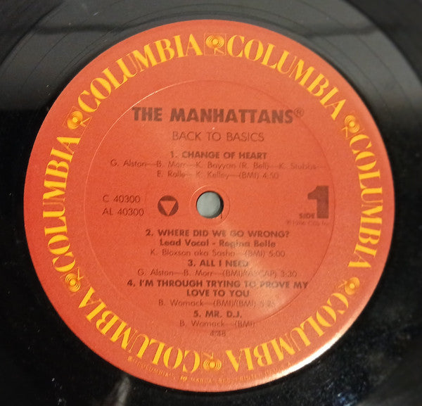 Manhattans : Back To Basics (LP, Album, Car)