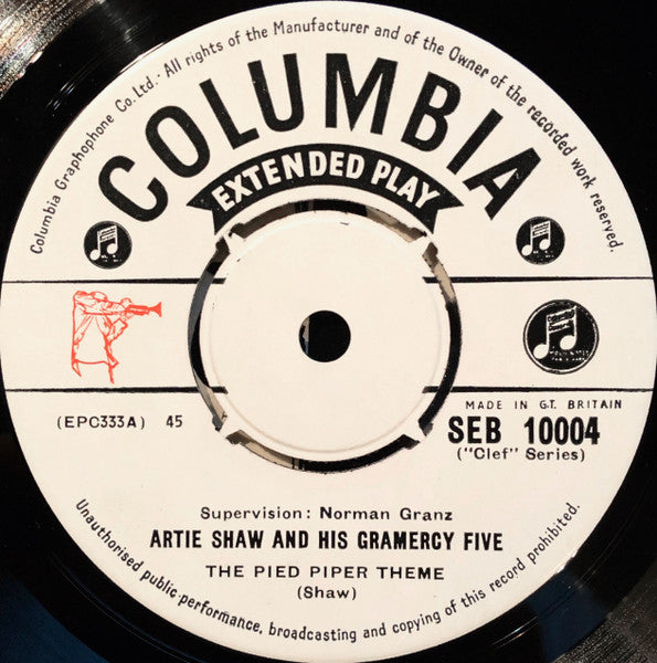 Artie Shaw And His Gramercy Five : The Pied Piper Theme / Dancing In The Dark (7", EP)