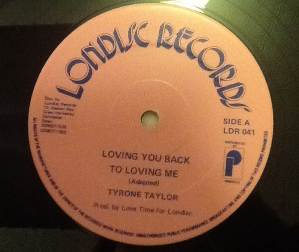 Tyrone Taylor : Loving You Back To Loving Me (12")