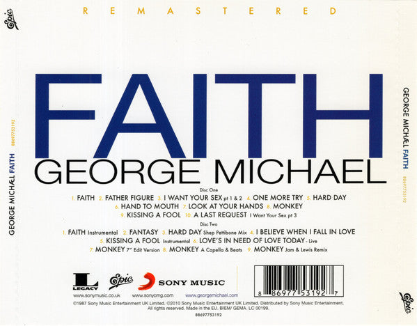 George Michael : Faith (CD, Album, RE, RM + CD, Comp, RE, RM)