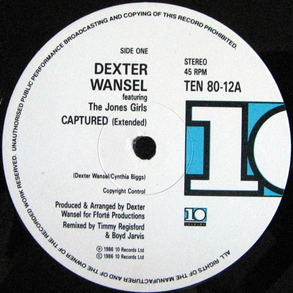 Dexter Wansel Featuring The Jones Girls : Captured (12")