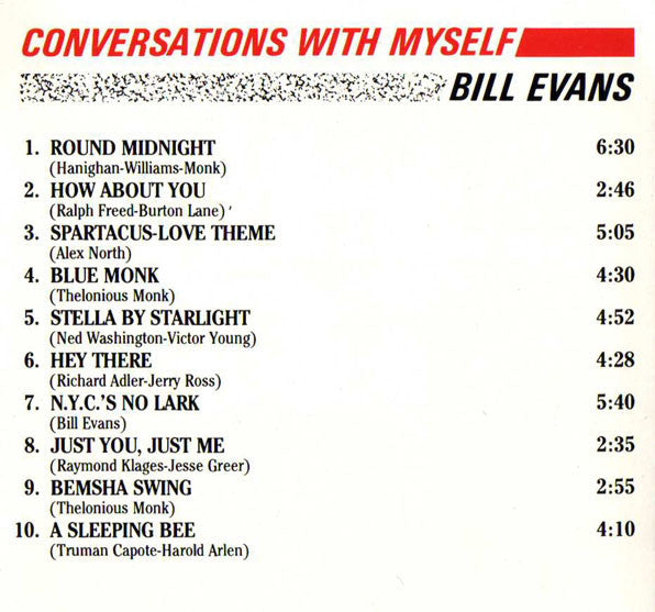 Bill Evans : Conversations With Myself (CD, Album, RE)