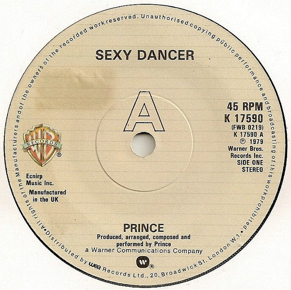 Prince : Sexy Dancer (7", Single)