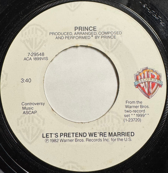 Prince : Let's Pretend We're Married (7", Single, Win)