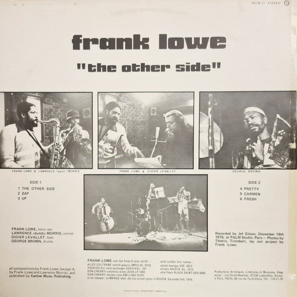 Frank Lowe : The Other Side (LP, Album)