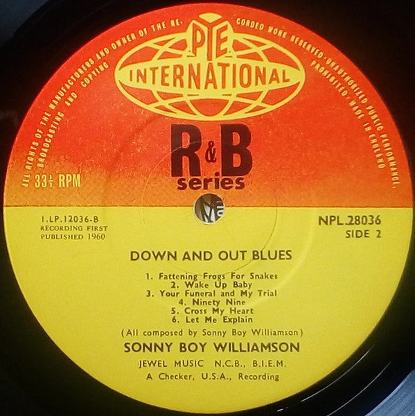 Sonny Boy Williamson (2) : Down And Out Blues (LP, Album, Mono)