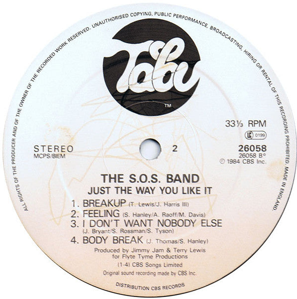 The S.O.S. Band : Just The Way You Like It (LP, Album)