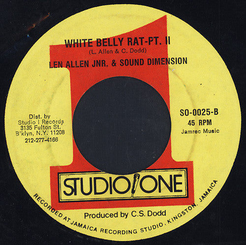 Len Allen Jnr : White Belly Rat (7")