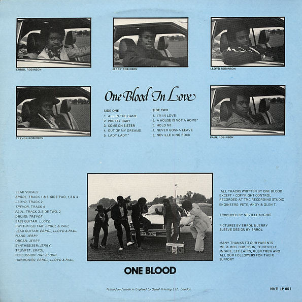 One Blood : One Blood In Love (LP, Album)