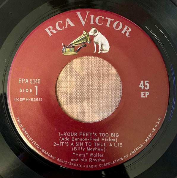 Fats Waller : Your Feets Too Big (7", EP)