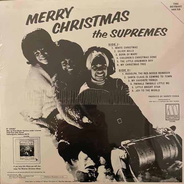 The Supremes : Merry Christmas (LP, Album, Club, RE)