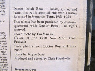Doctor Ross : His First Recordings (LP, Comp)