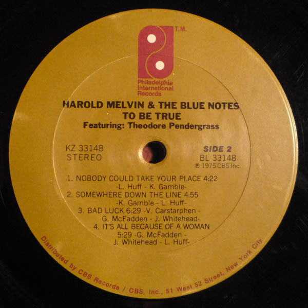 Harold Melvin & The Blue Notes* Featuring Theodore Pendergrass* : To Be True (LP, Album, Ter)