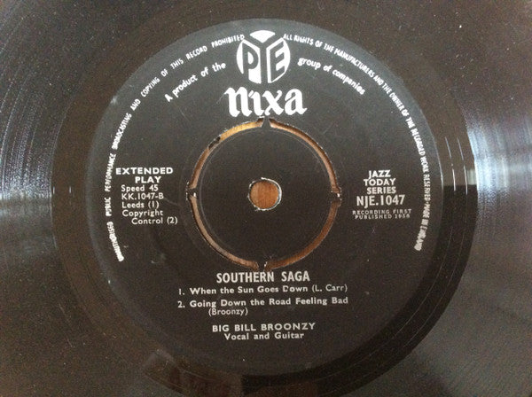 Big Bill Broonzy : Southern Saga (7", EP, Mono)