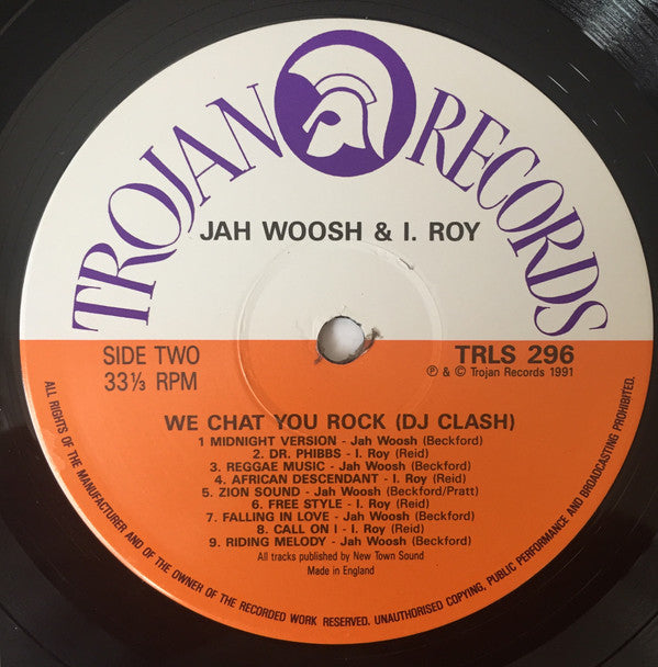 Jah Woosh & I-Roy : We Chat You Rock (DJ Clash) (LP, Comp)