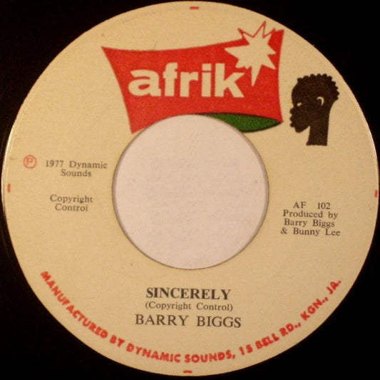 Barry Biggs : Sincerely (7", Single)