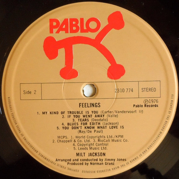 Milt Jackson & Strings : Feelings (LP, Album)