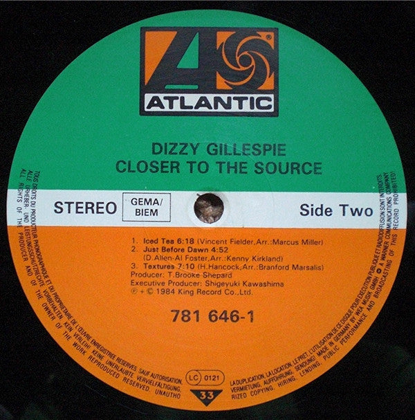 Dizzy Gillespie : Closer To The Source (LP, Album)