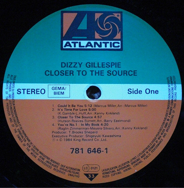 Dizzy Gillespie : Closer To The Source (LP, Album)