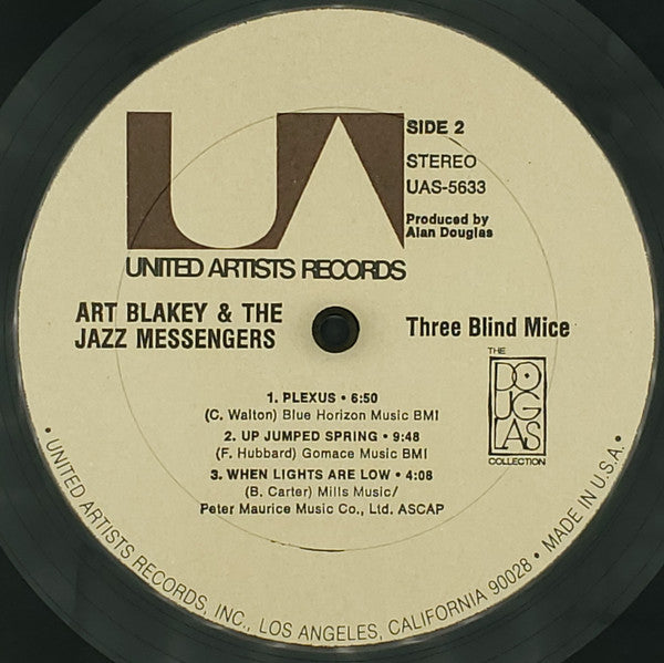 Art Blakey & The Jazz Messengers : Three Blind Mice (LP, Album, RE)
