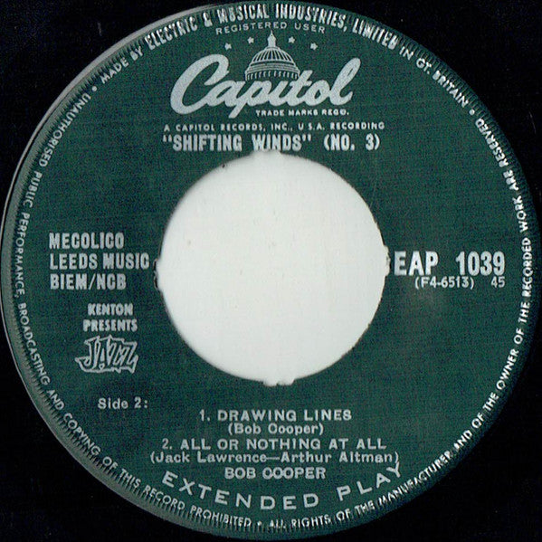 Bob Cooper Featuring Jimmy Giuffre - Claude Williamson : Shifting Winds (No. 3) (7", EP)