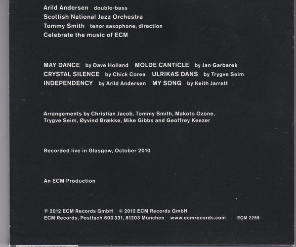 Arild Andersen, Scottish National Jazz Orchestra Directed By Tommy Smith : Celebration (CD, Album)